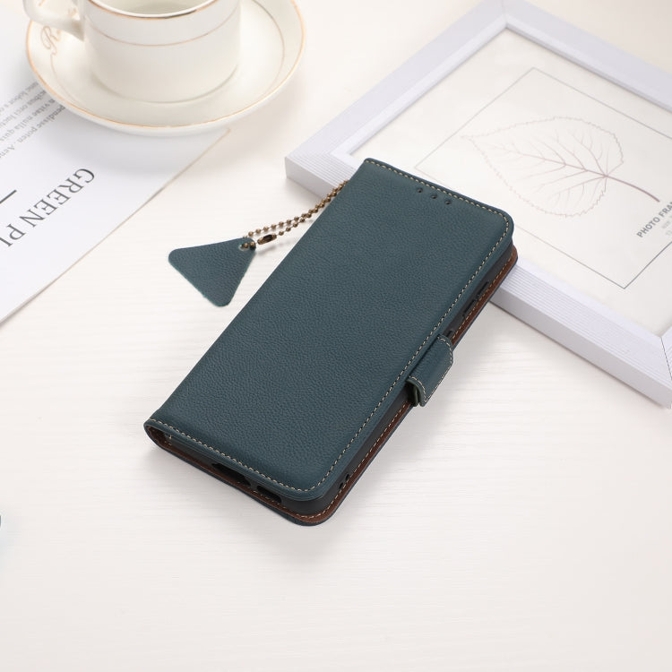 For OnePlus CE4 Lite Side-Magnetic TJ Genuine Leather RFID Phone Case(Green) - OnePlus Cases by PMC TechLife | Online Shopping South Africa | PMC TechLife | Buy Now Pay Later Mobicred