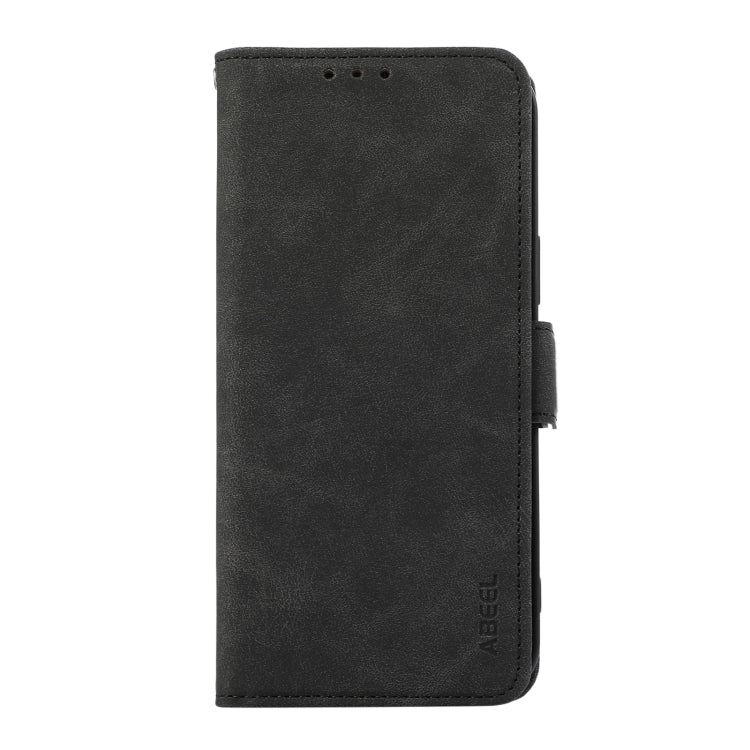 For iPhone 16 Pro ABEEL Frosted Magnetic RFID Leather Phone Case(Black) - iPhone 16 Pro Cases by PMC Jewellery | Online Shopping South Africa | PMC Jewellery | Buy Now Pay Later Mobicred