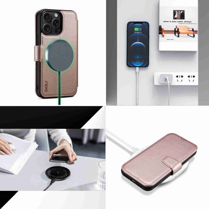 For iPhone 14 / 13 ESEBLE E1 Nappa Texture MagSafe Holder Leather Phone Case(Rose Gold) - iPhone 14 Cases by ESEBLE | Online Shopping South Africa | PMC Jewellery | Buy Now Pay Later Mobicred