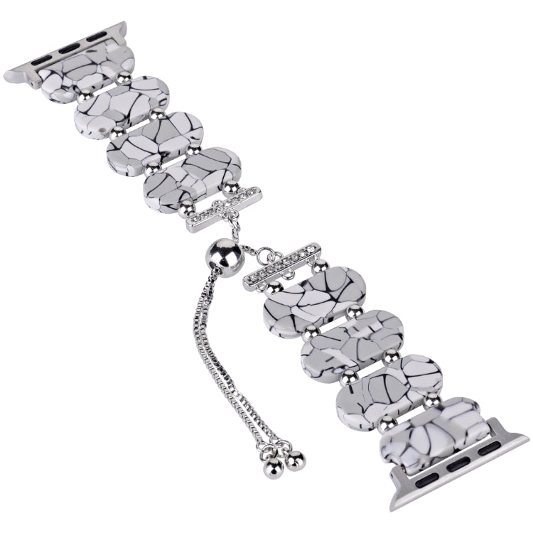 For Apple Watch Series 3 42mm Resin Retractable Chain Watch Band(Cracks) - Watch Bands by PMC TechLife | Online Shopping South Africa | PMC TechLife