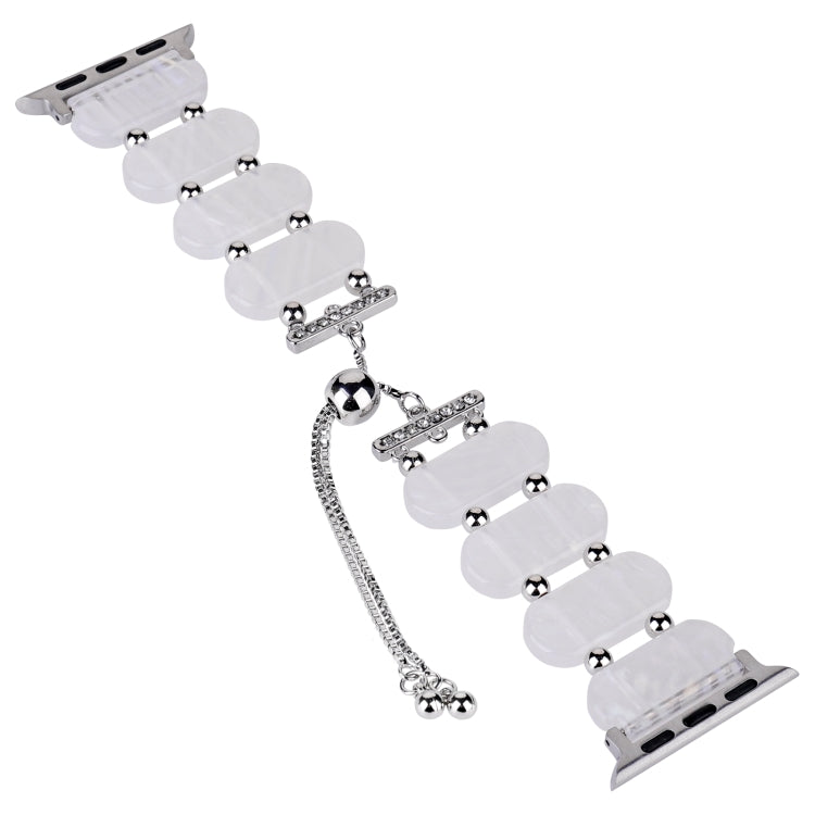 For Apple Watch 38mm Resin Retractable Chain Watch Band(Fluorescent) - Watch Bands by PMC TechLife | Online Shopping South Africa | PMC TechLife