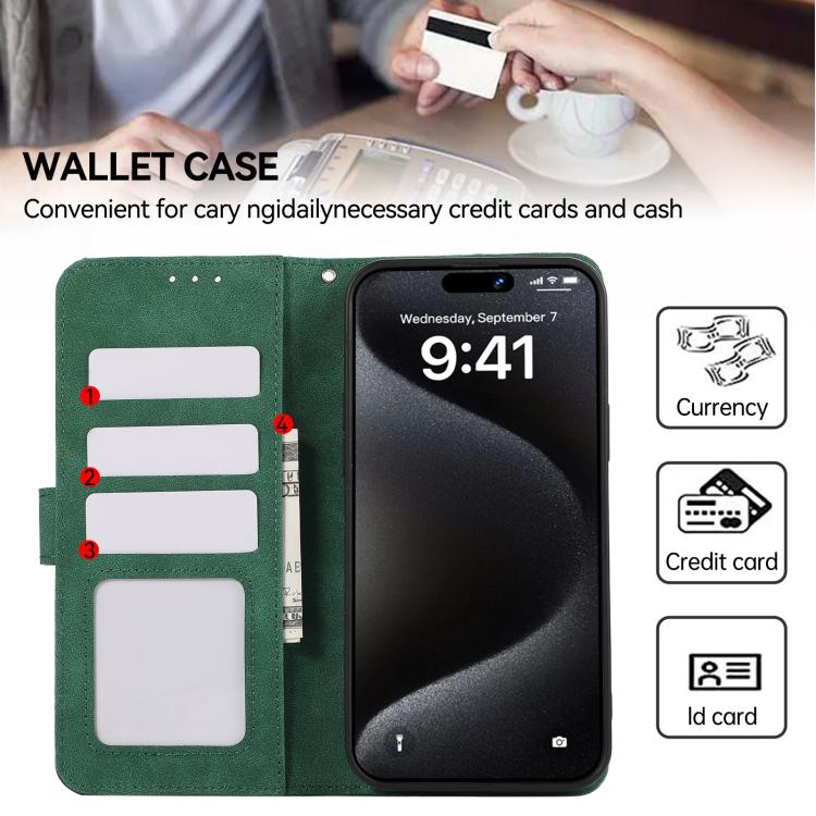 For iPhone 17 Pro Max ABEEL Color Block Magnetic RFID Leather Phone Case(Green-Black) - free shipping - PMc TechLife - Order now!