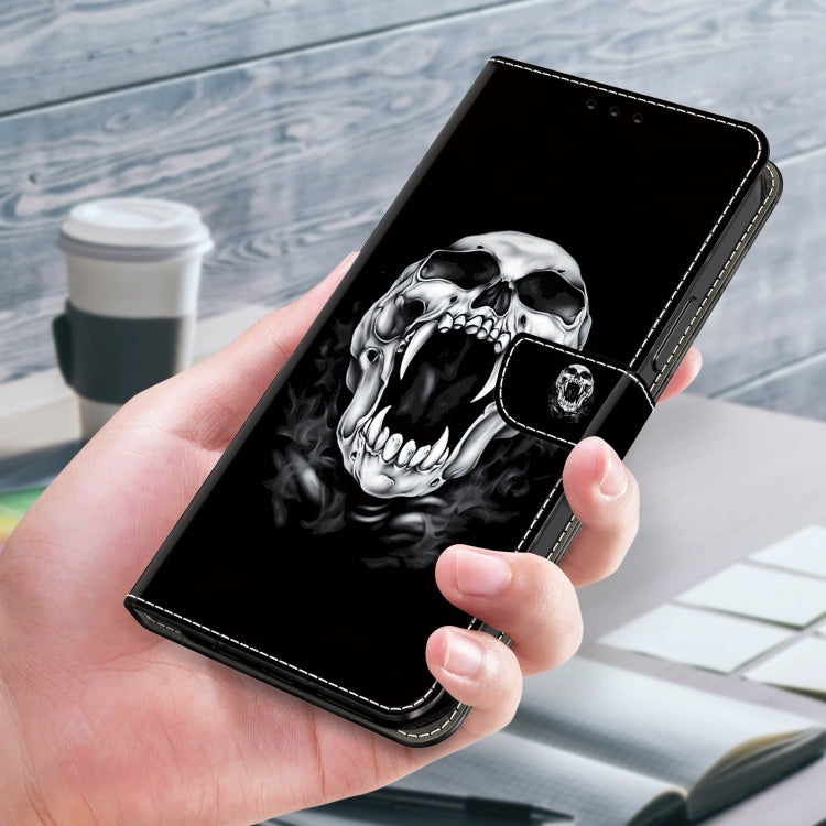 For Google Pixel 9 Crystal Painted Leather Phone case(Skull) - Google Cases by PMC Jewellery | Online Shopping South Africa | PMC Jewellery | Buy Now Pay Later Mobicred