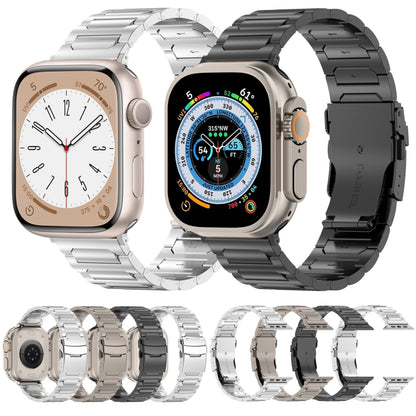 For Apple Watch SE 2023 44mm I-Shaped Titanium Metal Watch Band(Mirror Silver) - Watch Bands by PMC Jewellery | Online Shopping South Africa | PMC Jewellery