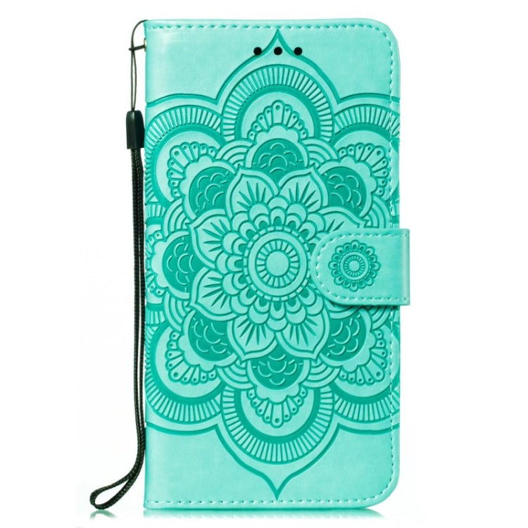 For Google Pixel 9 Sun Mandala Embossing Pattern Phone Leather Case(Green) - Google Cases by PMC TechLife | Online Shopping South Africa | PMC TechLife | Buy Now Pay Later Mobicred