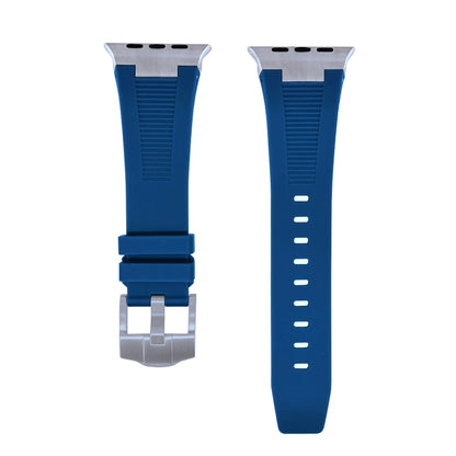 For Apple Watch Series 2 42mm Loners Liquid Silicone Watch Band(Titanium Midnight Blue) - Watch Bands by PMC Jewellery | Online Shopping South Africa | PMC Jewellery