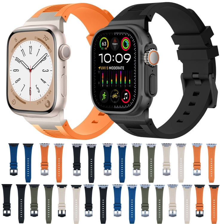 For Apple Watch 42mm Loners Liquid Silicone Watch Band(Silver Starlight) - free shipping - PMC TechLife - Order now!