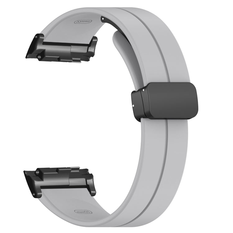 For Huawei Watch D Solid Color Folding Magnetic Buckle Silicone Watch Band(Light Grey) - Watch Bands by PMC TechLife | Online Shopping South Africa | PMC TechLife