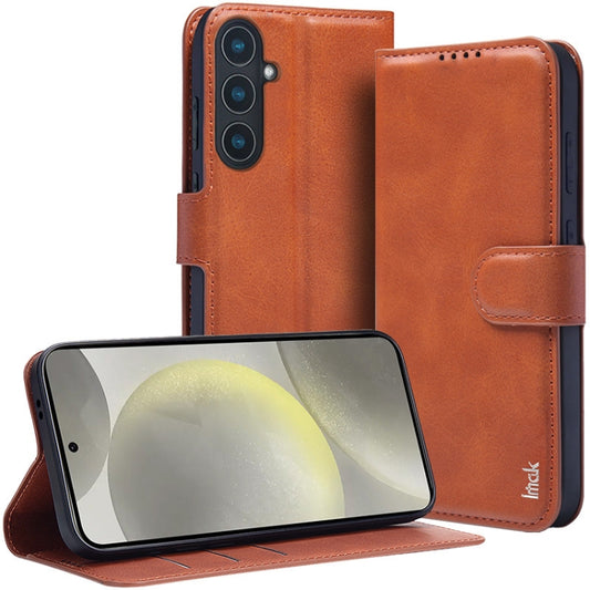 For Samsung Galaxy S24 5G IMAK Count Series Flip Leather Phone Case(Brown) - Galaxy S24 5G Cases by imak | Online Shopping South Africa | PMC Jewellery | Buy Now Pay Later Mobicred