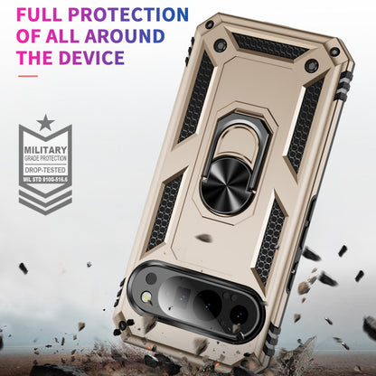 For Google Pixel 9 Shockproof TPU + PC Phone Case with Holder(Gold) - Google Cases by PMC Jewellery | Online Shopping South Africa | PMC Jewellery | Buy Now Pay Later Mobicred