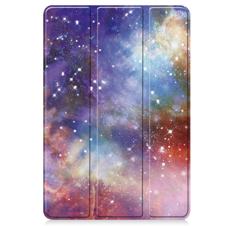 For Xiaomi Pad 6S Pro Custer Painted 3-Fold Holder Smart Leather Tablet Case(Milky Way Nebula) - More Tablet Cases by PMC Jewellery | Online Shopping South Africa | PMC Jewellery | Buy Now Pay Later Mobicred