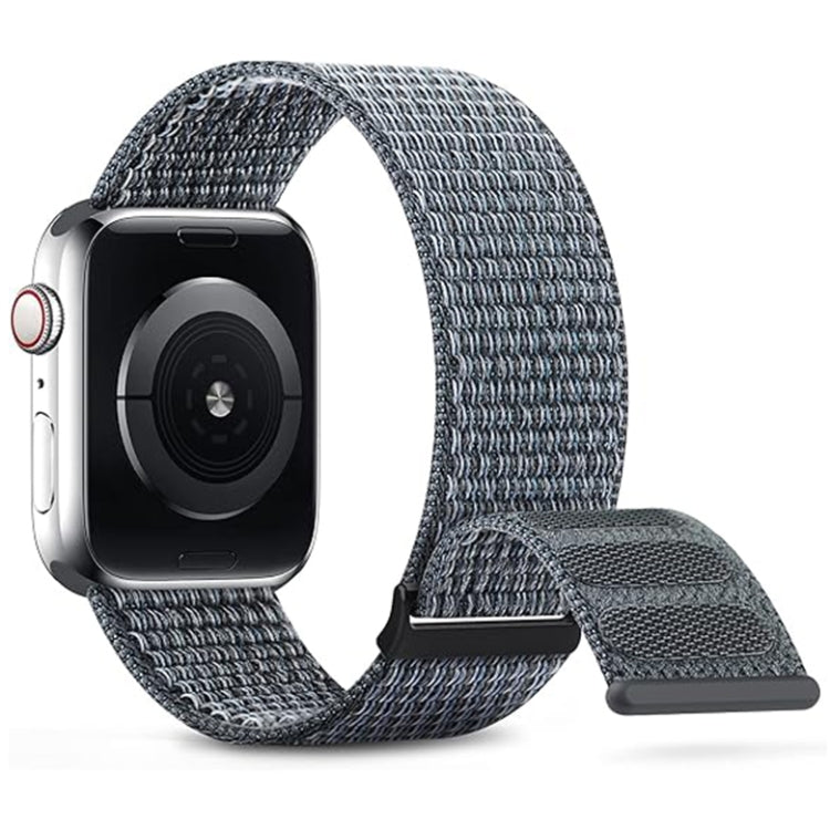 For Apple Watch Series 9 45mm Dual Hook and Loop Nylon Watch Band(Grey) - Watch Bands by PMC TechLife | Online Shopping South Africa | PMC TechLife
