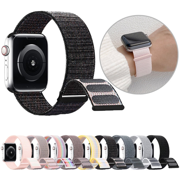 For Apple Watch SE 2022 40mm Dual Hook and Loop Nylon Watch Band(Grey) - Watch Bands by PMC TechLife | Online Shopping South Africa | PMC TechLife