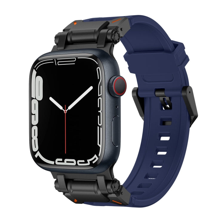 For Apple Watch 42mm Explorer TPU Watch Band(Black Blue) - free shipping - PMC TechLife - Order now!