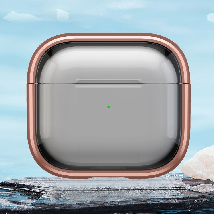 For AirPods 3 TPU Hybrid PC Case with Holder(Rose Gold) - For AirPods 3 by PMC Jewellery | Online Shopping South Africa | PMC Jewellery | Buy Now Pay Later Mobicred