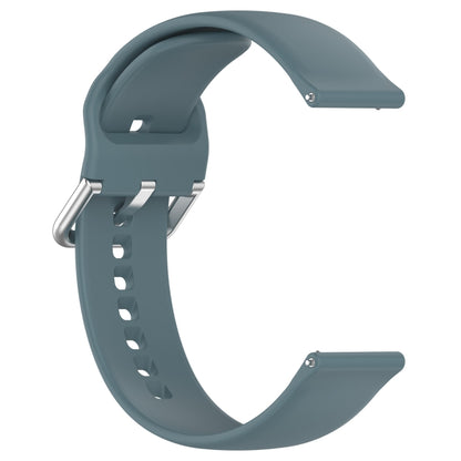 For CMF Watch Pro D395 22mm Solid Color Silver Buckle Silicone Watch Band, Size:S(Rock Blue) - Watch Bands by PMC Jewellery | Online Shopping South Africa | PMC Jewellery