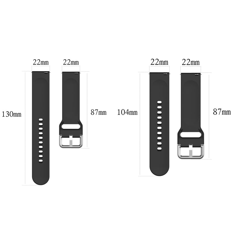 For CMF Watch Pro D395 22mm Solid Color Silver Buckle Silicone Watch Band, Size:S(Sky Blue) - Watch Bands by PMC TechLife | Online Shopping South Africa | PMC TechLife