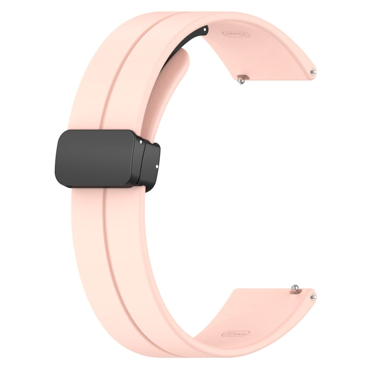 18mm Groove Folding Black Buckle Silicone Watch Band(Light Pink) - 20mm Bands by PMC Jewellery | Online Shopping South Africa | PMC Jewellery