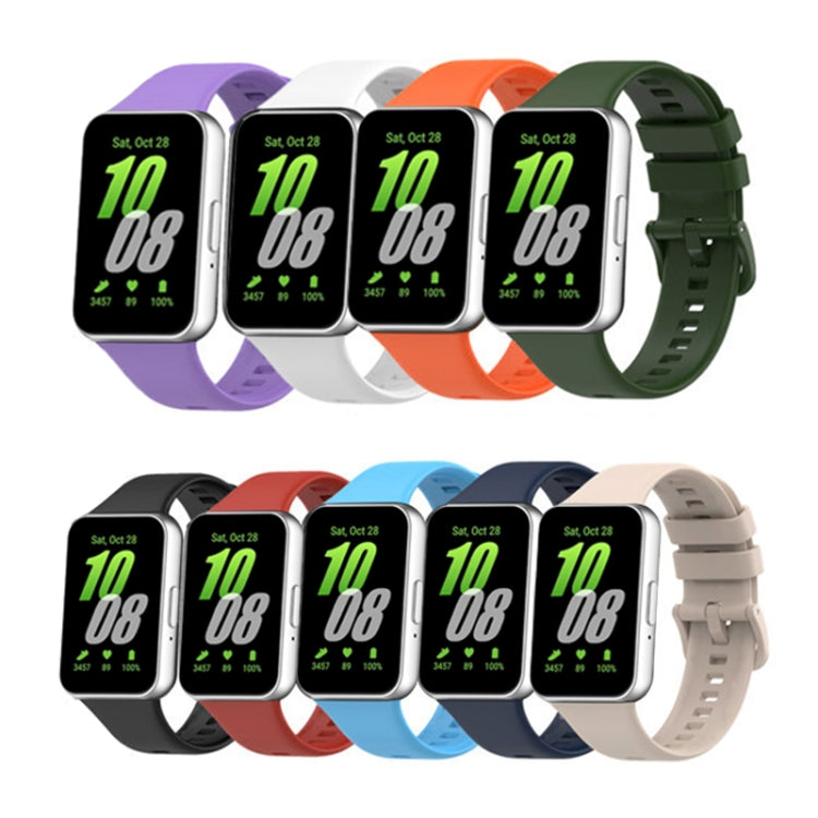 For Samsung Galaxy Fit 3 Solid Color Buckle Silicone Watch Band(Red) - Watch Bands by PMC TechLife | Online Shopping South Africa | PMC TechLife