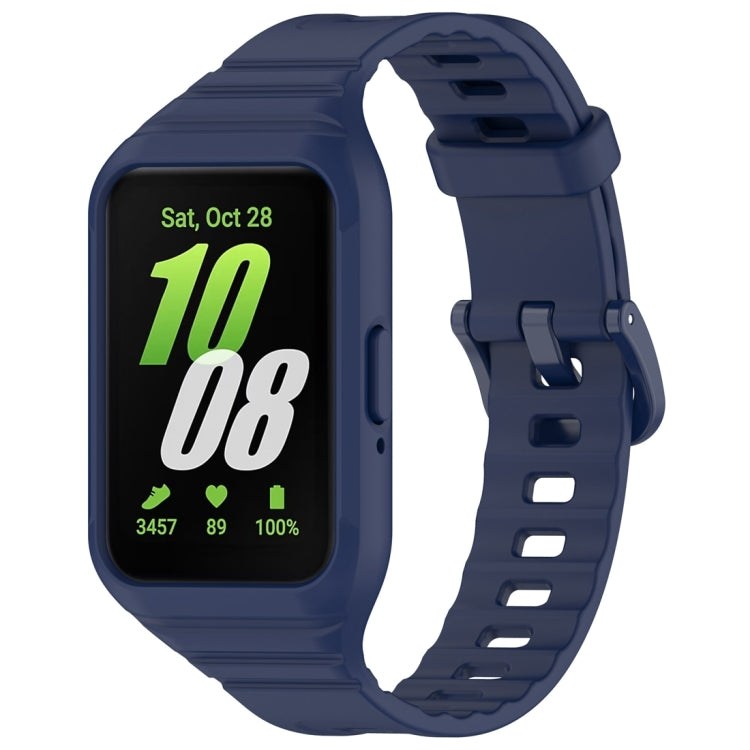 For Samsung Galaxy Fit 3 Solid Color Integrated TPU Watch Band(Midnight Blue) - Watch Bands by PMC Jewellery | Online Shopping South Africa | PMC Jewellery