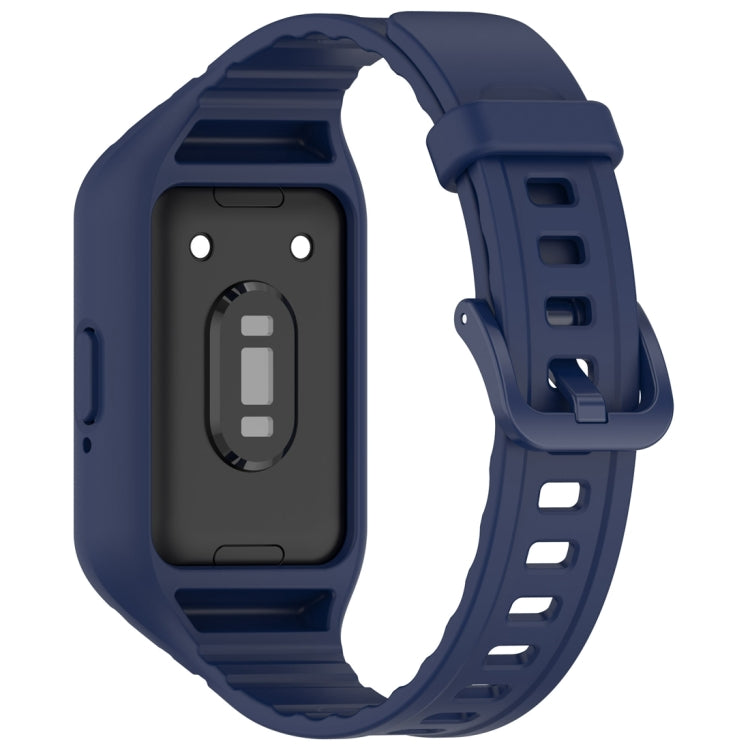 For Samsung Galaxy Fit 3 Solid Color Integrated TPU Watch Band(Midnight Blue) - Watch Bands by PMC Jewellery | Online Shopping South Africa | PMC Jewellery