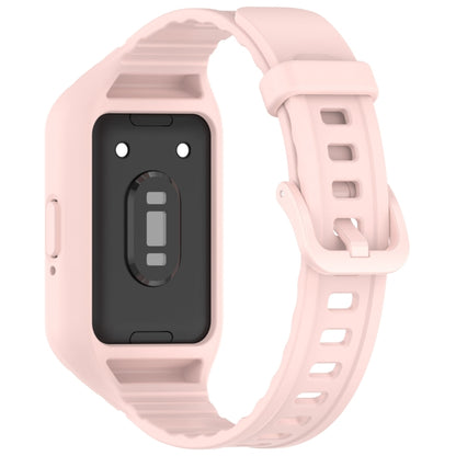 For Samsung Galaxy Fit 3 Solid Color Integrated TPU Watch Band(Light Pink) - Watch Bands by PMC Jewellery | Online Shopping South Africa | PMC Jewellery