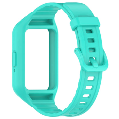 For Samsung Galaxy Fit 3 Solid Color Integrated TPU Watch Band(Cyan) - Watch Bands by PMC Jewellery | Online Shopping South Africa | PMC Jewellery