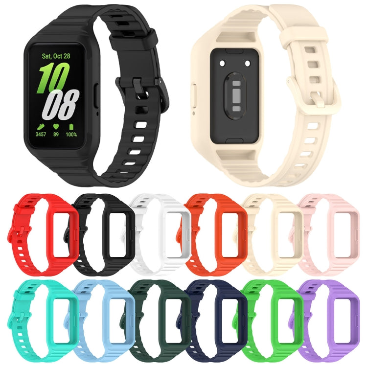 For Samsung Galaxy Fit 3 Solid Color Integrated TPU Watch Band(Fluorescent Green) - Watch Bands by PMC TechLife | Online Shopping South Africa | PMC TechLife