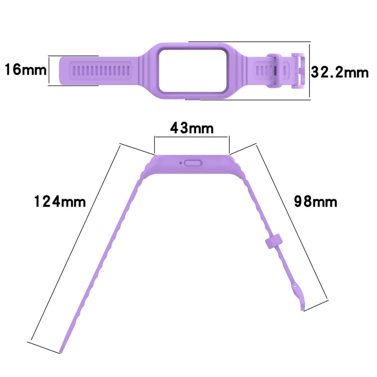 For Samsung Galaxy Fit 3 Solid Color Integrated TPU Watch Band(Fluorescent Green) - Watch Bands by PMC TechLife | Online Shopping South Africa | PMC TechLife