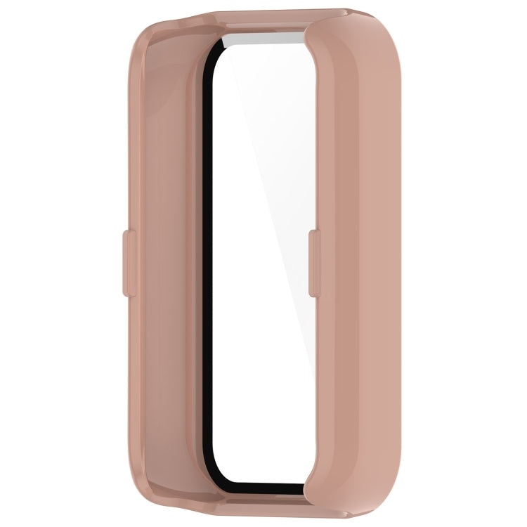 For Honor Band 9 PC + Tempered Film Integrated Watch Protective Case(Pink) - Watch Cases by PMC TechLife | Online Shopping South Africa | PMC TechLife | Buy Now Pay Later Mobicred