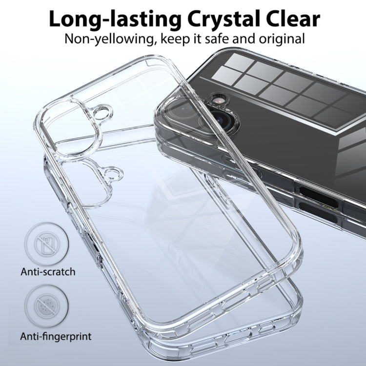 For iPhone 16 Plus Scratchproof Acrylic TPU Phone Case(Transparent) - free shipping - PMC TechLife - Order now!