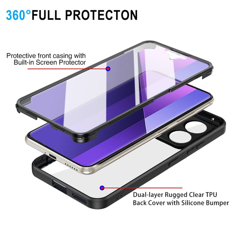For Xiaomi Redmi Note 13 Pro+ 5G Acrylic + TPU 360 Degrees Full Coverage Phone Case(Black) - Note 13 Pro+ Cases by PMC Jewellery | Online Shopping South Africa | PMC Jewellery