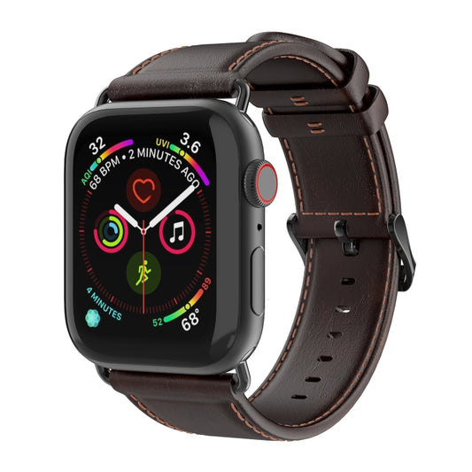 For Apple Watch Ultra 2 49mm DUX DUCIS Business Genuine Leather Watch Strap(Coffee) - Watch Bands by DUX DUCIS | Online Shopping South Africa | PMC Jewellery