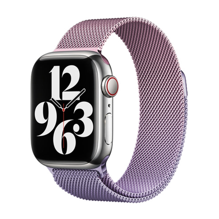 For Apple Watch Series 7 41mm Milan Gradient Loop Magnetic Buckle Watch Band(Pink Lavender) - Watch Bands by PMC Jewellery | Online Shopping South Africa | PMC Jewellery