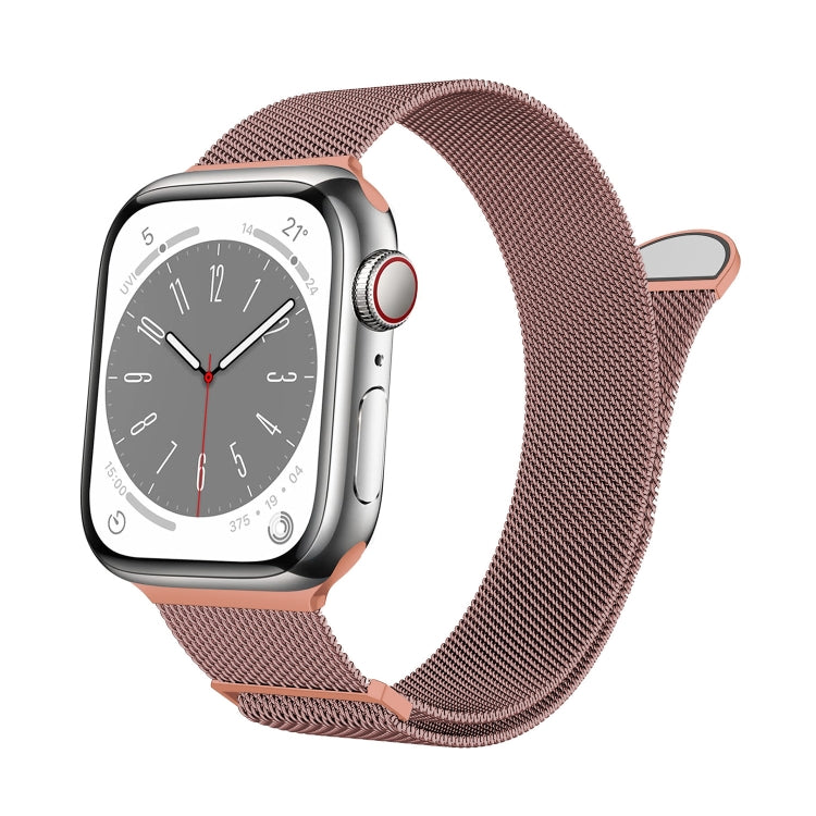 For Apple Watch SE 44mm Two Color Milanese Loop Magnetic Watch Band(Pink Orange) - Watch Bands by PMC Jewellery | Online Shopping South Africa | PMC Jewellery