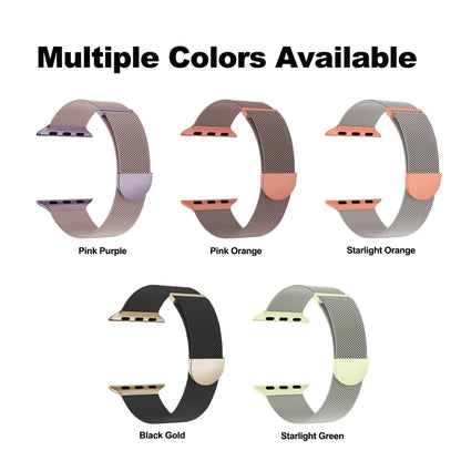 For Apple Watch Series 6 40mm Two Color Milanese Loop Magnetic Watch Band(Pink Purple) - Watch Bands by PMC Jewellery | Online Shopping South Africa | PMC Jewellery