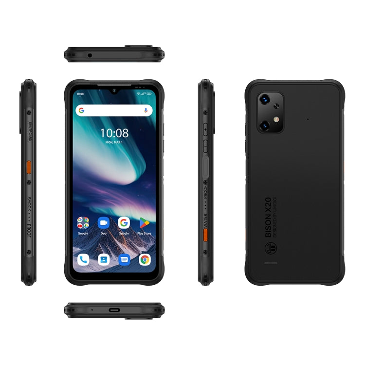 UMIDIGI BISON X20, 6GB+128GB , Face ID & Side Fingerprint Identification, 6.53 inch Android 13 MediaTek Helio P60 Octa Core, Network: 4G(Graphite Black) - UMIDIGI by UMIDIGI | Online Shopping South Africa | PMC Jewellery | Buy Now Pay Later Mobicred