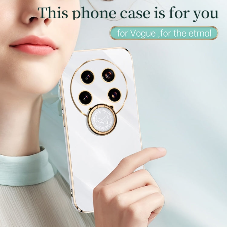 For Xiaomi 14 Ultra 5G XINLI Straight Edge 6D Electroplate TPU Phone Case with Ring Holder(Celestial Blue) - 14 Ultra Cases by XINLI | Online Shopping South Africa | PMC Jewellery | Buy Now Pay Later Mobicred