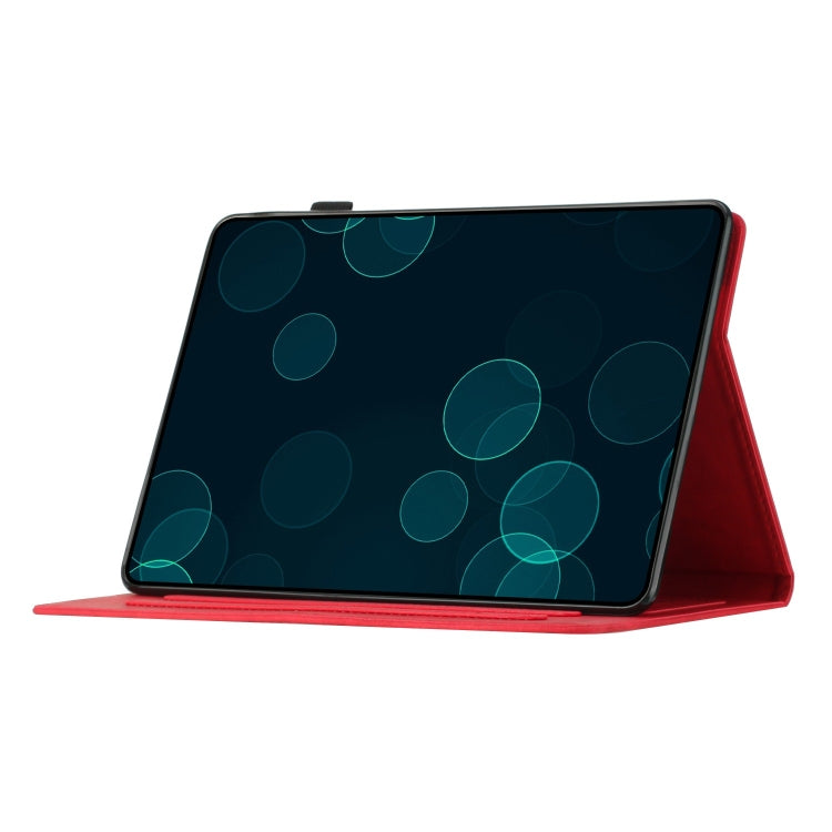 For iPad Pro 11 2024 Coconut Tree Embossed Smart Leather Tablet Case(Red) - iPad Pro 11 2024 Cases by PMC TechLife | Online Shopping South Africa | PMC TechLife | Buy Now Pay Later Mobicred