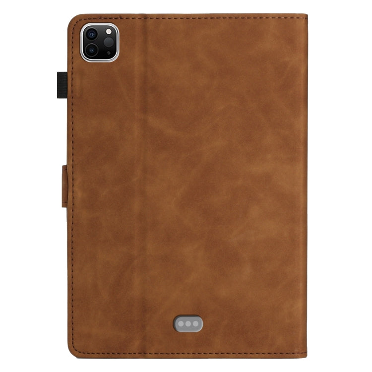 For iPad Pro 11 2024 Coconut Tree Embossed Smart Leather Tablet Case(Brown) - iPad Pro 11 2024 Cases by PMC TechLife | Online Shopping South Africa | PMC TechLife | Buy Now Pay Later Mobicred