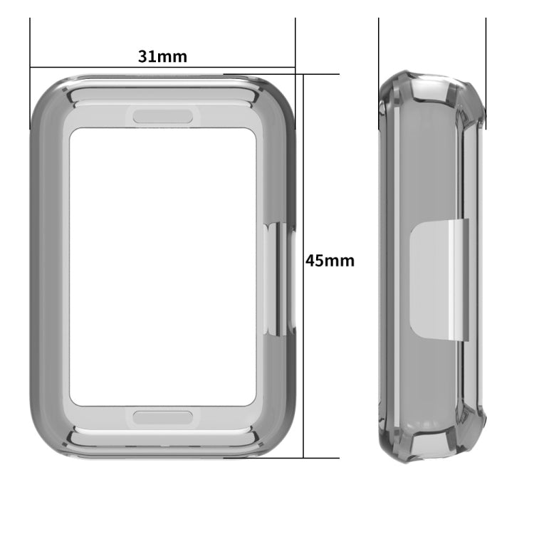 For Samsung Galaxy Fit 3 Half Pack Hollow TPU Watch Protective Case(Transparent Blue) - Watch Cases by PMC TechLife | Online Shopping South Africa | PMC TechLife