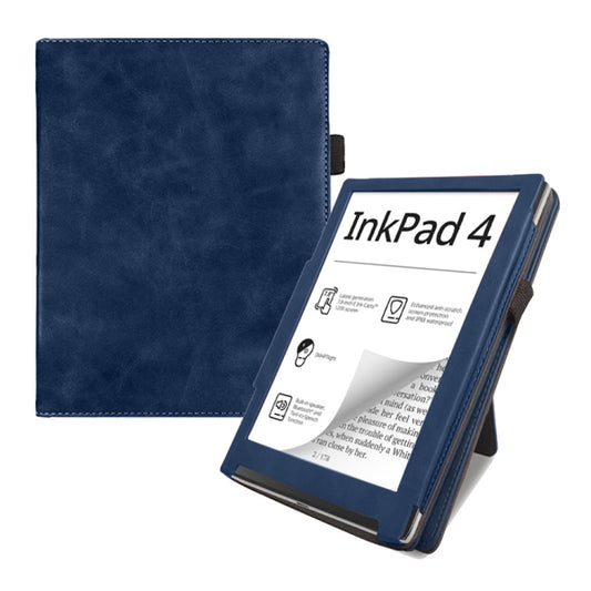 For Pocketbook InkPad Color 2 / 3 Calfskin Leather Smart Tablet Case(Blue) - Others by PMC Jewellery | Online Shopping South Africa | PMC Jewellery | Buy Now Pay Later Mobicred