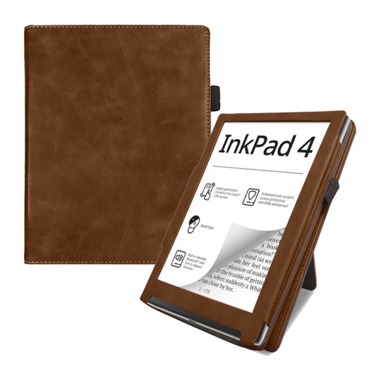 For Pocketbook InkPad Color 2 / 3 Calfskin Leather Smart Tablet Case(Brown) - Others by PMC Jewellery | Online Shopping South Africa | PMC Jewellery | Buy Now Pay Later Mobicred