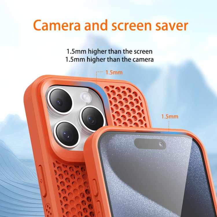 For iPhone 16 Pro MagSafe Magnetic Heat Dissipation Phone Case(Orange) - iPhone 16 Pro Cases by PMC Jewellery | Online Shopping South Africa | PMC Jewellery | Buy Now Pay Later Mobicred