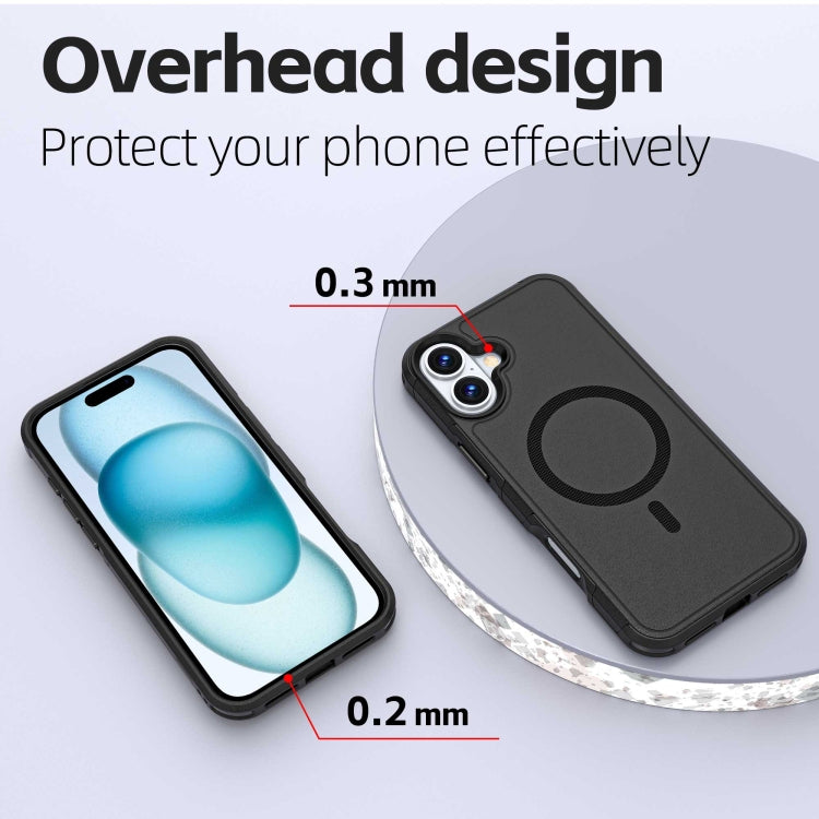 For iPhone 16 Plus RedPepper Armor Magsafe PC Hybrid TPU Phone Case(Black) - iPhone 16 Plus Cases by RedPepper | Online Shopping South Africa | PMC TechLife | Buy Now Pay Later Mobicred