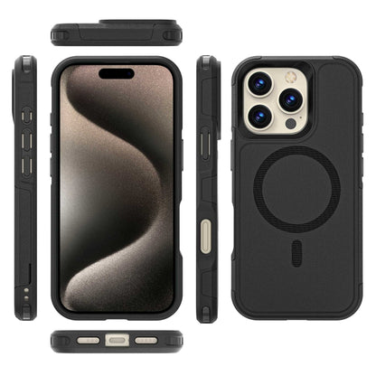 For iPhone 16 Pro Max RedPepper Armor Magsafe PC Hybrid TPU Phone Case(Black) - iPhone 16 Pro Max Cases by RedPepper | Online Shopping South Africa | PMC Jewellery | Buy Now Pay Later Mobicred