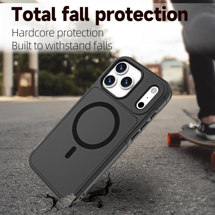For iPhone 17 Pro Max RedPepper Armor Magsafe PC Hybrid TPU Phone Case(Black) - free shipping - PMC TechLife - Order now!
