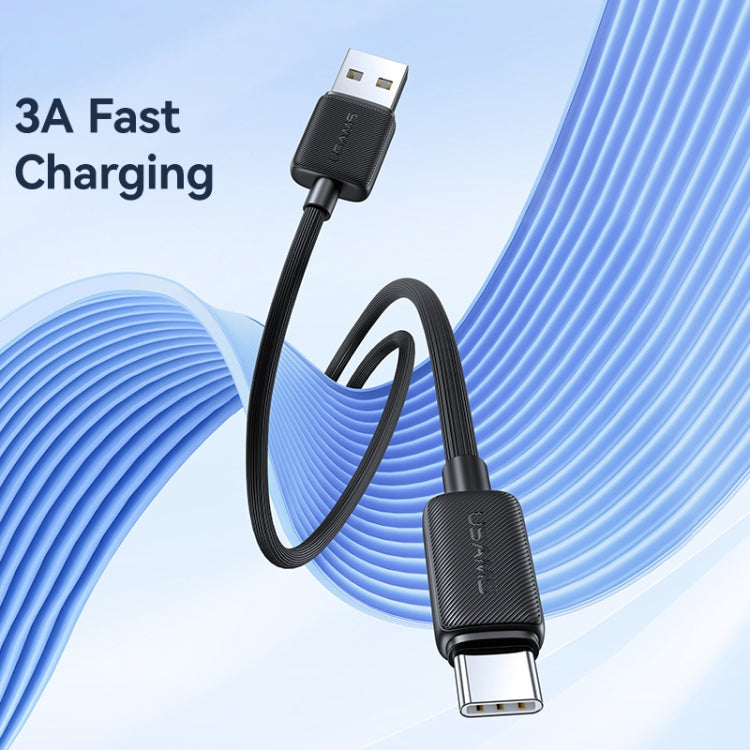 USAMS US-SJ698 USB to USB-C / Type-C 3A Striped Fast Charge Data Cable, Length:3m(Blue) - free shipping - PMc TechLife - Order now!