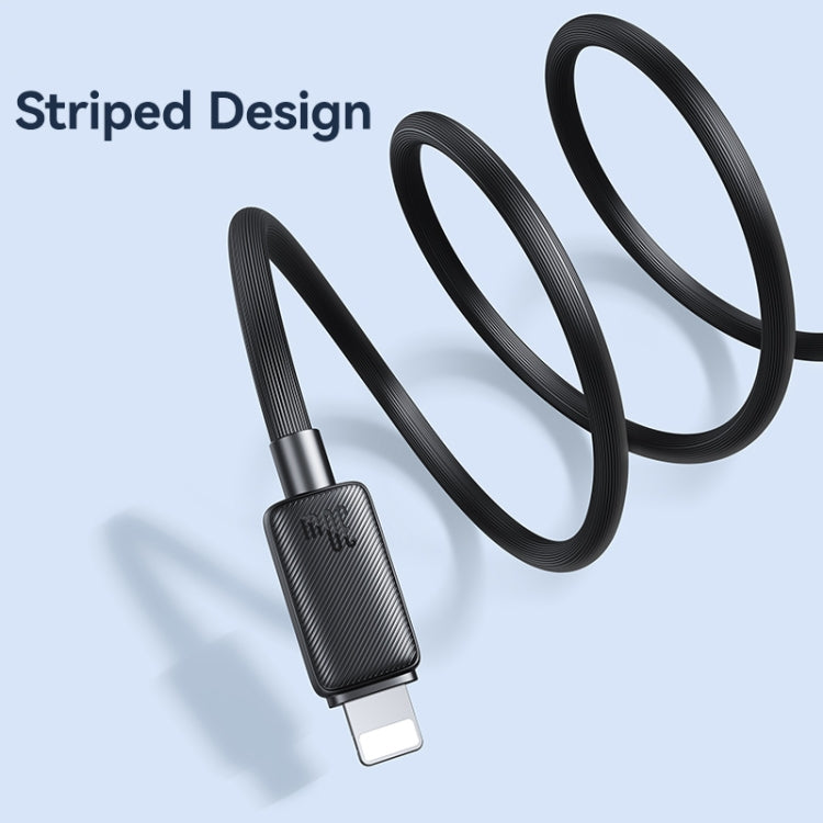 USAMS US-SJ697 USB-C / Type-C to 8 Pin 30W Striped Fast Charge Data Cable, Length:2m(Blue) - 2 in 1 Cable by USAMS | Online Shopping South Africa | PMC Jewellery | Buy Now Pay Later Mobicred