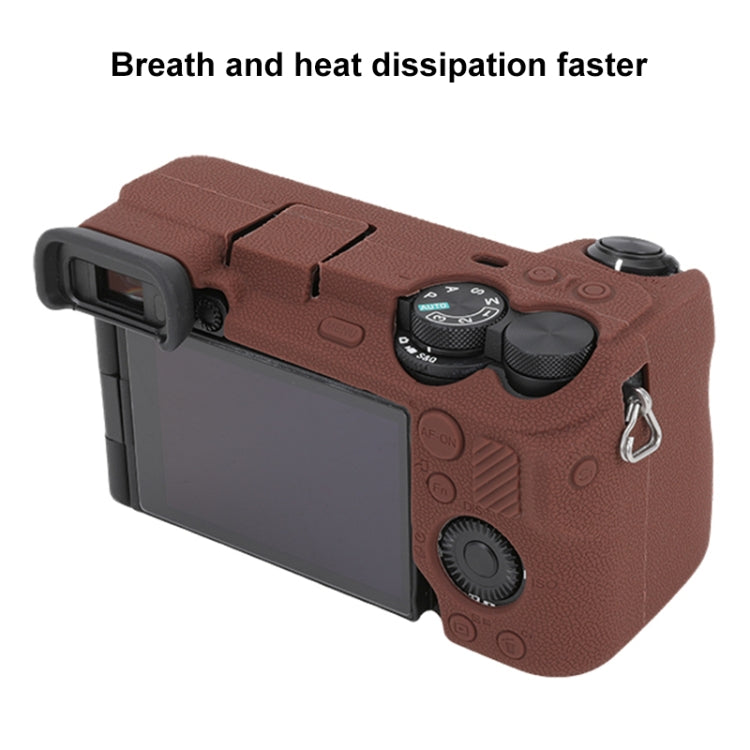 For Sony ILCE-6700 / A6700 Litchi Texture Soft Silicone Protective Case(Coffee) - free shipping - PMC TechLife - Order now!